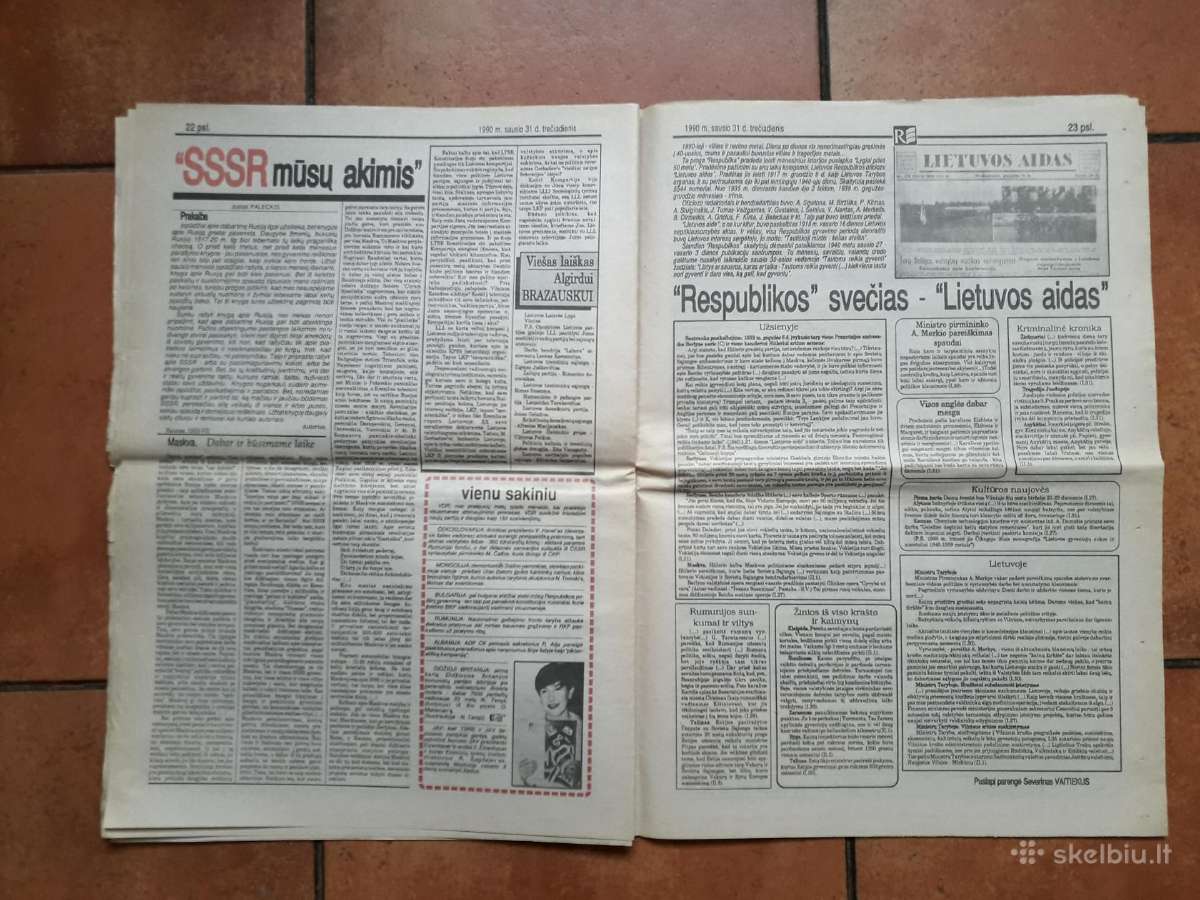 1990-1991 metų "Respublikos" bulvar. laikraščiai - nuotraukos Nr. 14