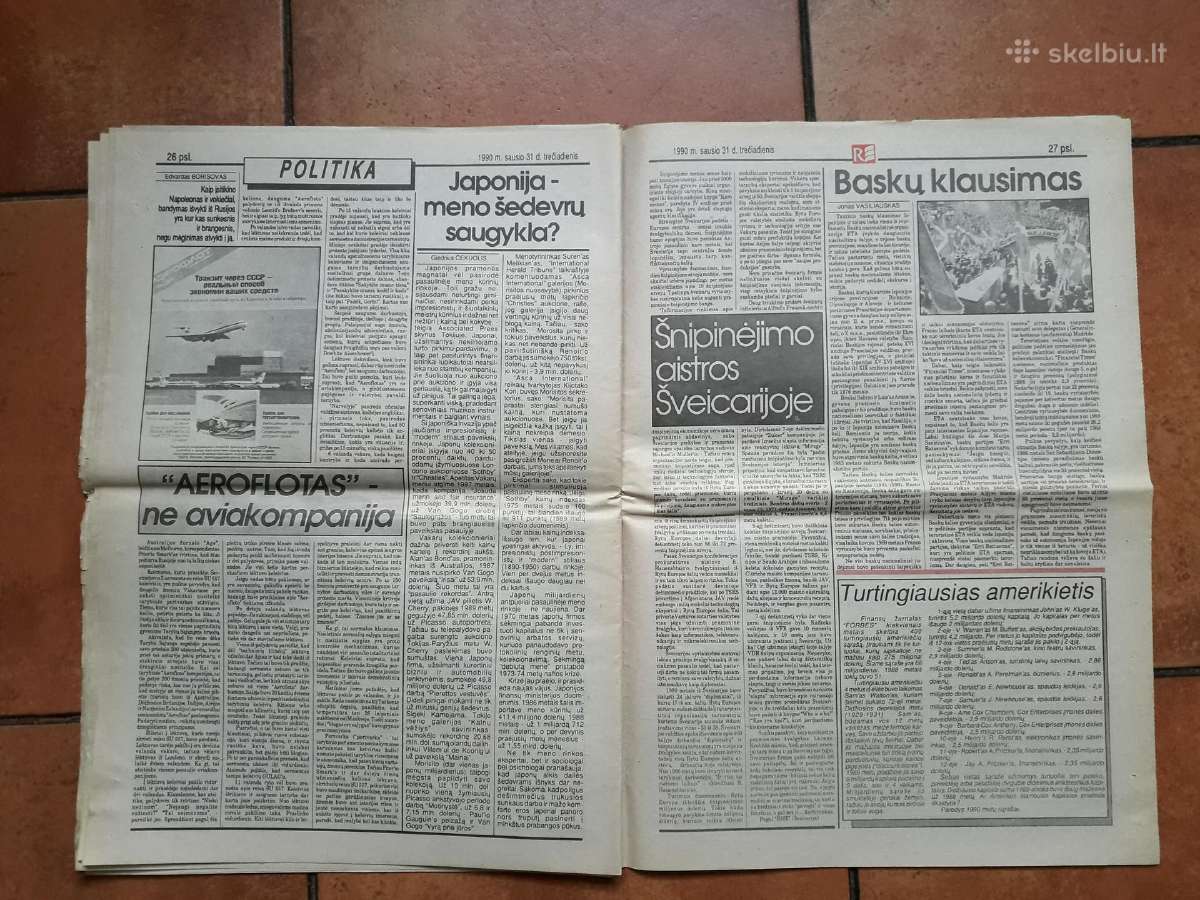 1990-1991 metų "Respublikos" bulvar. laikraščiai - nuotraukos Nr. 16