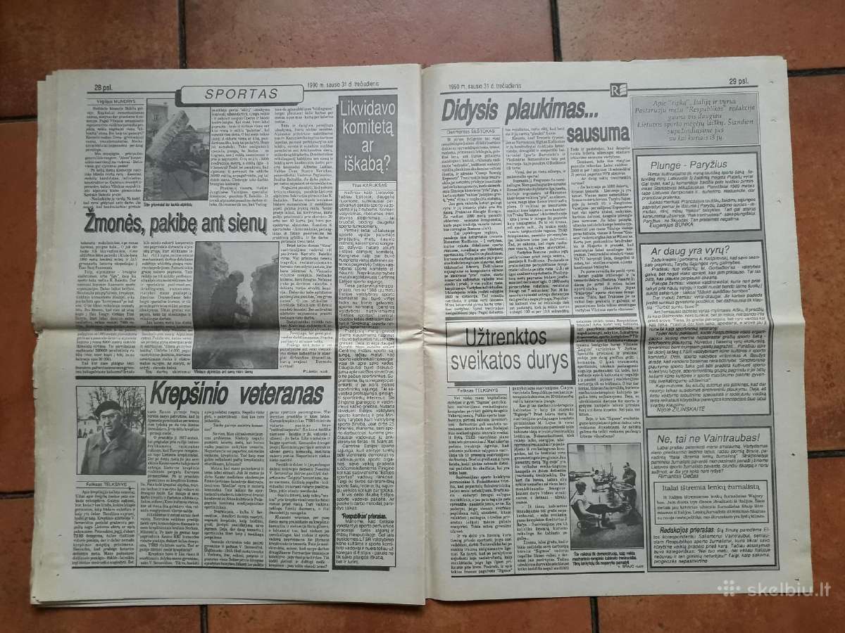 1990-1991 metų "Respublikos" bulvar. laikraščiai - nuotraukos Nr. 17