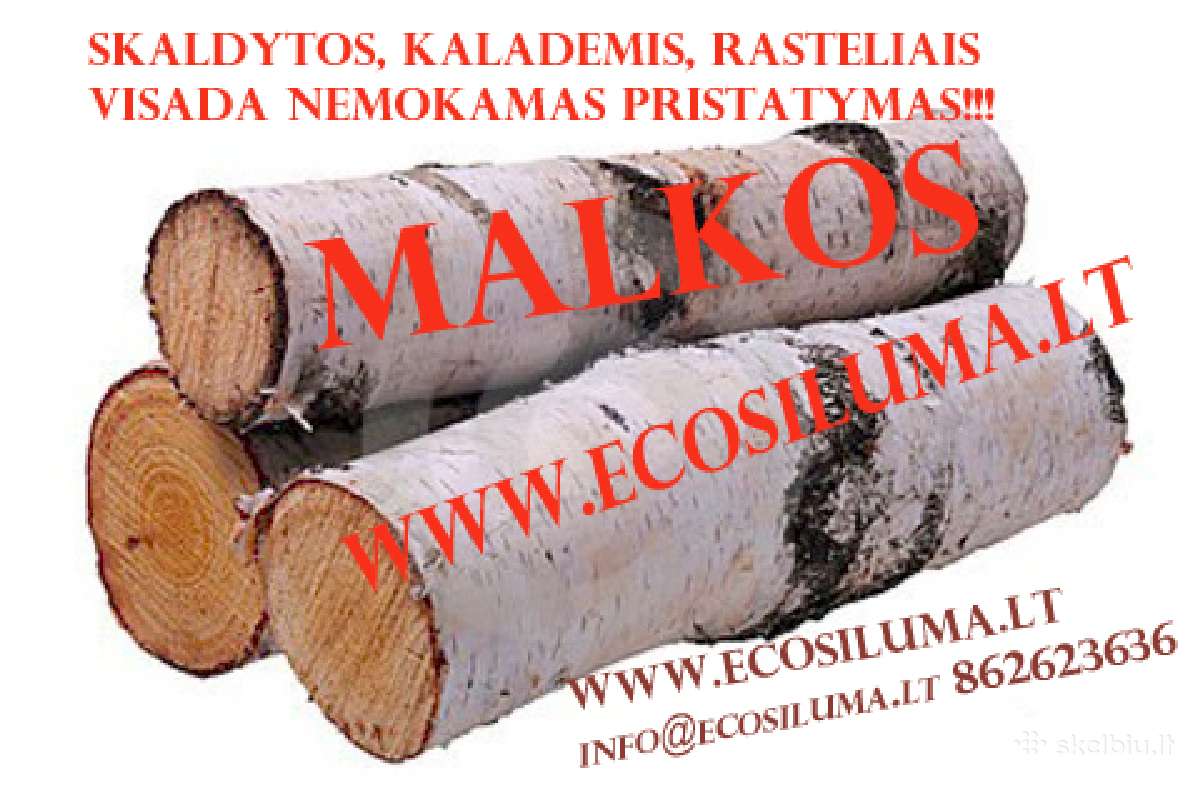 Malkos rąstais, kaladėmis, skaldytos. Įvairiais ki - nuotraukos Nr. 9