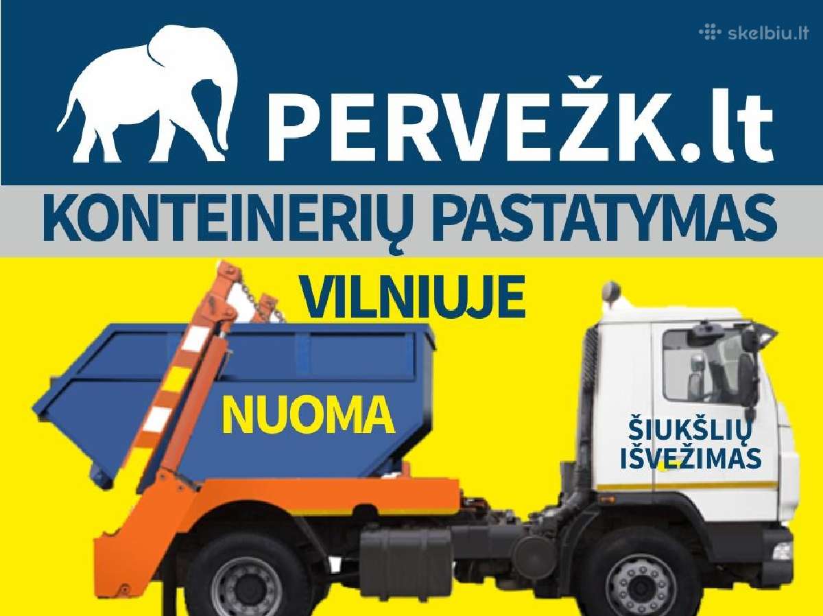 Konteinerių nuoma 6m3, 8m3 ir 10m3 Vilniuje