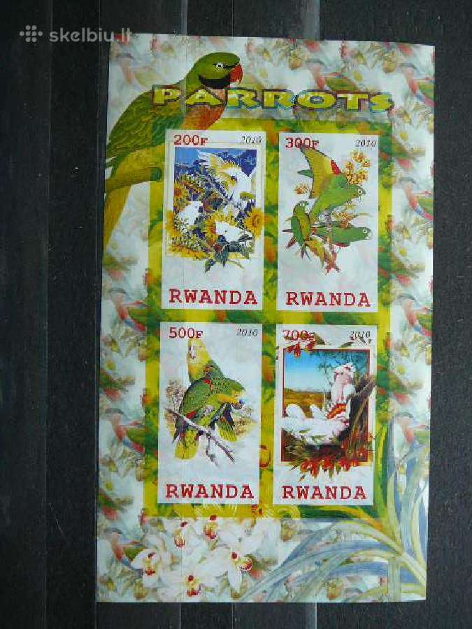 Papugos Pauksciai Ruanda 2010 svarus s851a/b - nuotraukos Nr. 2