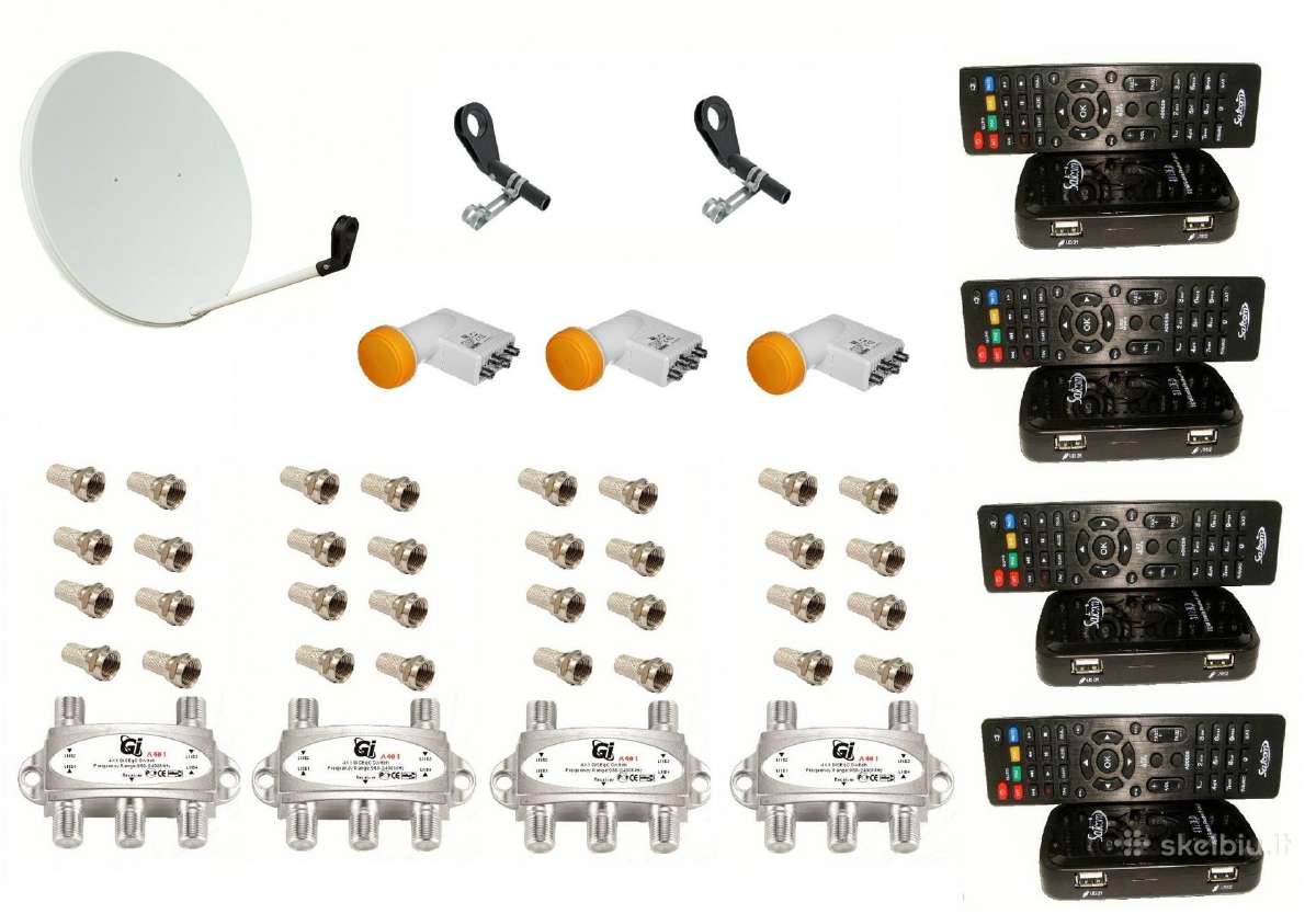 Imtuvai, antenos, komplektai, atvykimas i vieta