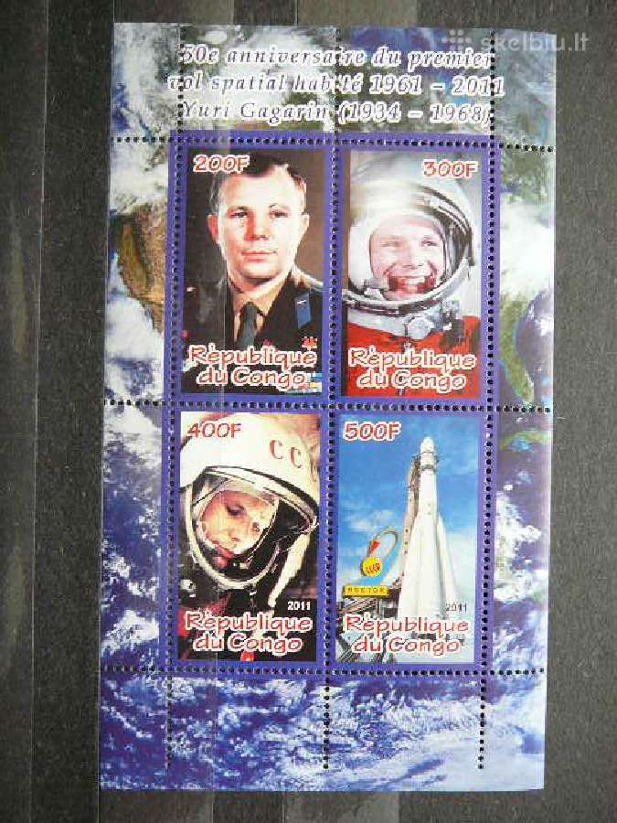 Kosmosas J. Gagarinas Kongas 2011 Mnh s888a/b