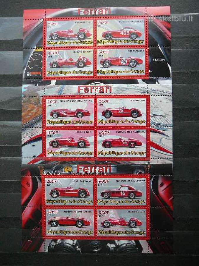 Automobiliai Ferrari Kongas 2011 svarus s897a/b