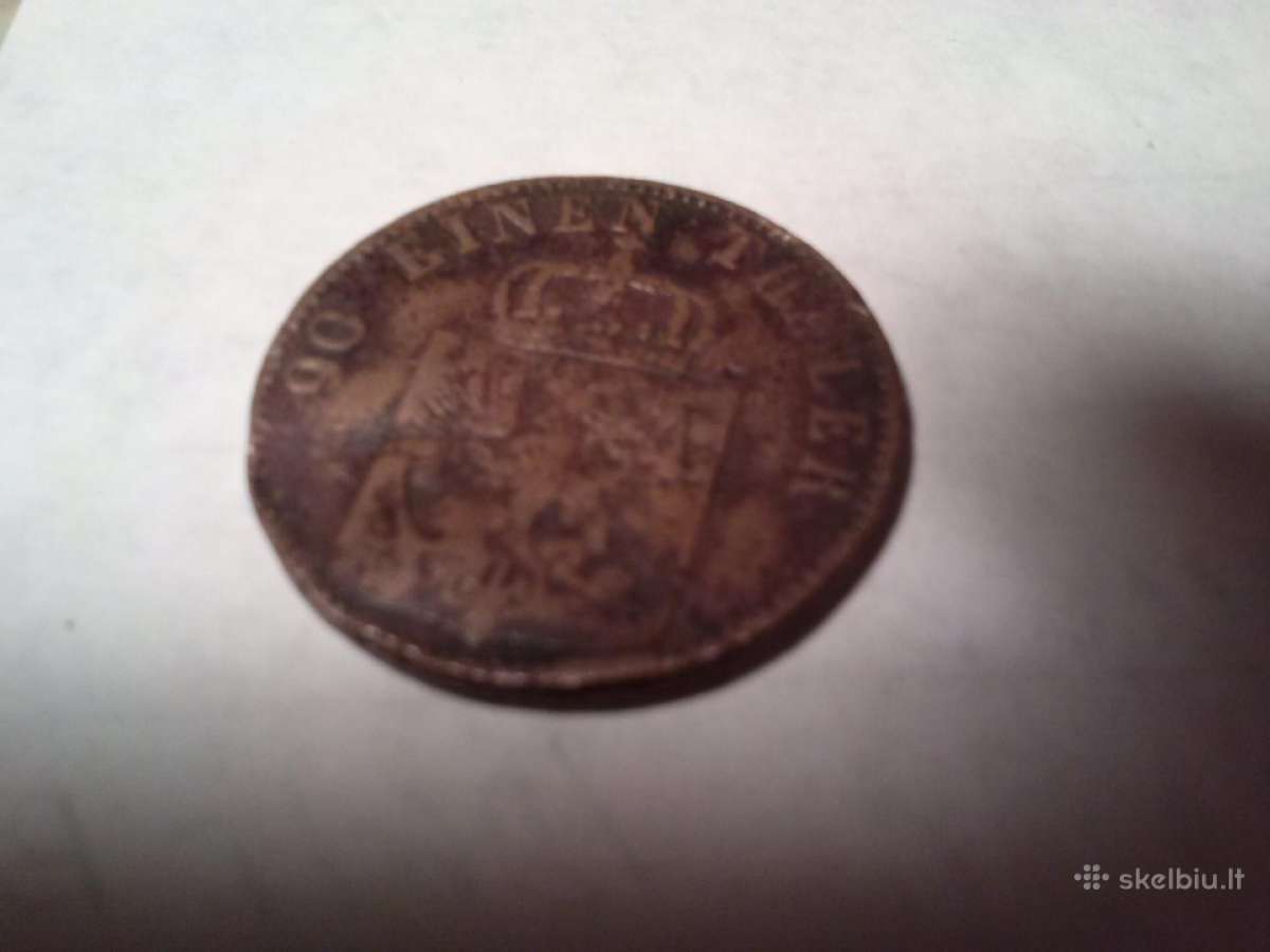 Monetos.4 pfennig 1858m