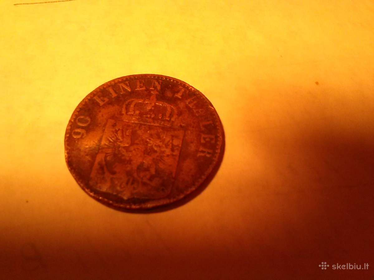 Monetos.4 pfennig 1858m - nuotraukos Nr. 3