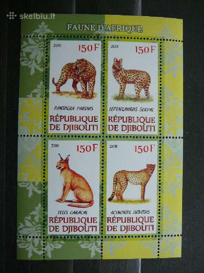 Panteros Gepardai Dzibutis 2011 Mnh s968a/b