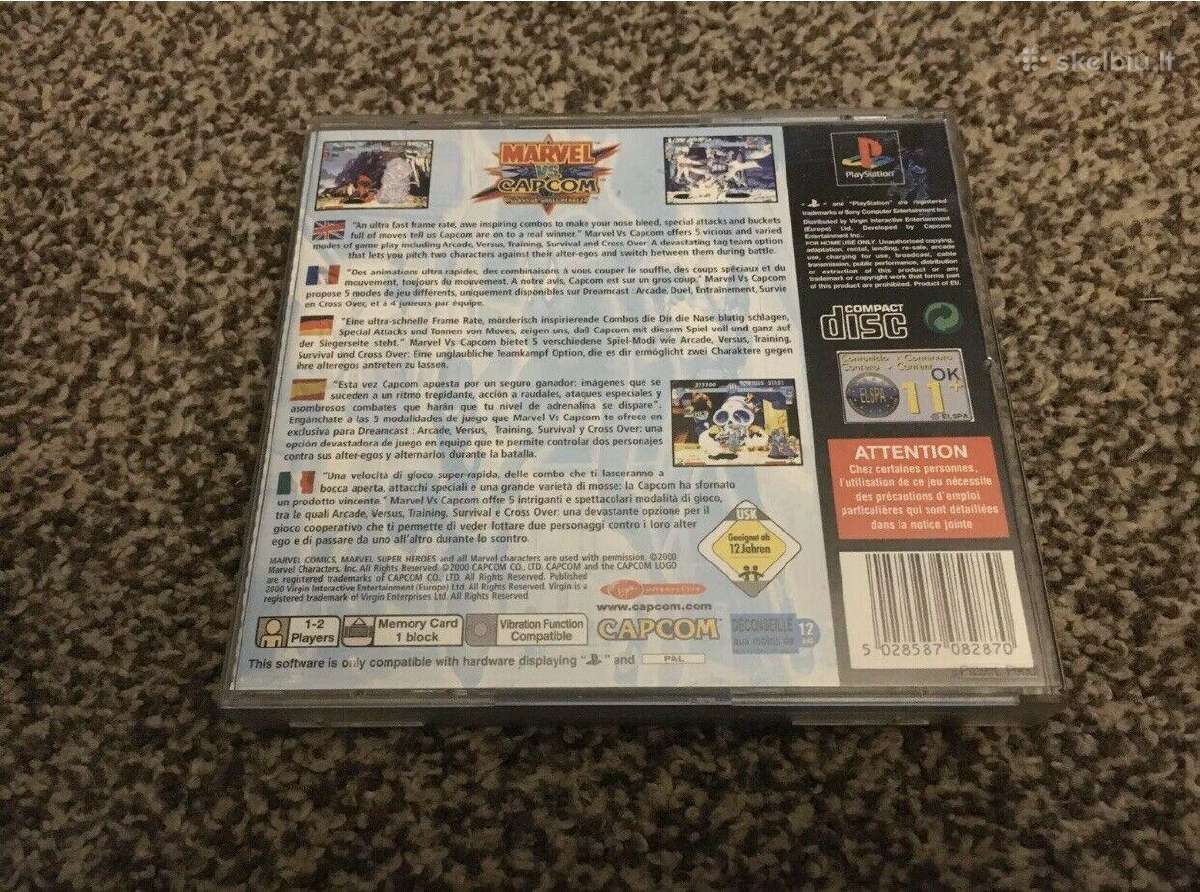 Marvel Vs Capcom Clash Of Super Heroes Ps1, Ps2. - nuotraukos Nr. 9