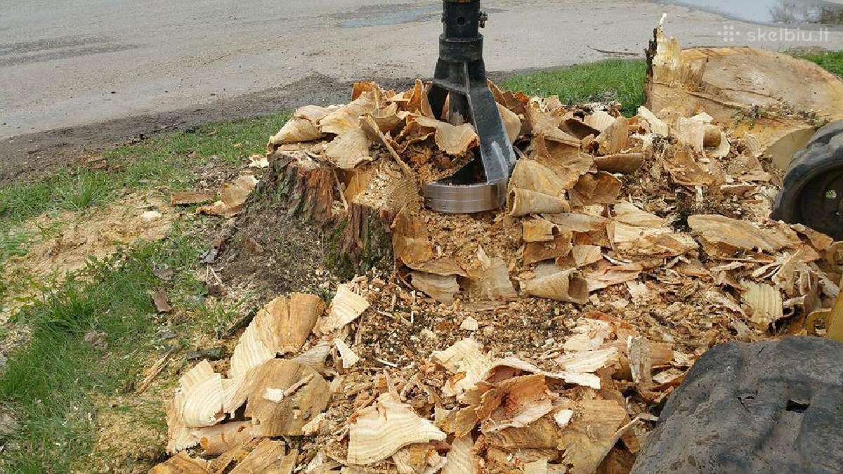 Kelmų ir krūmynų naikinimas galinga freza