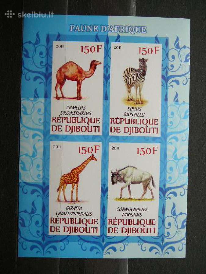 Kupranugariai Zirafos Zebrai Dzibutis 2011 s975a/b - nuotraukos Nr. 2