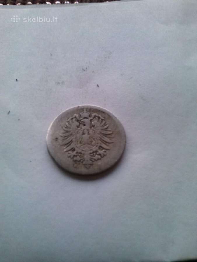 Monetos. 5 pfennig 1878m. - nuotraukos Nr. 2