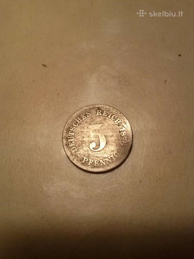 Monetos. 5 pfennig 1878m. - nuotraukos Nr. 3