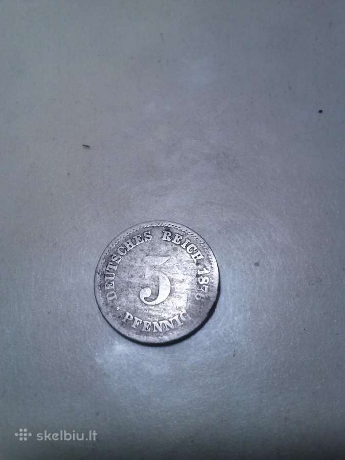 Monetos. 5 pfennig 1878m. - nuotraukos Nr. 5