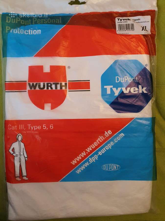 Parduodu Wurth tyvek naujus kombinzonus.