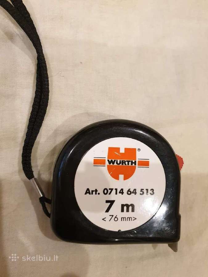 Parduodu 7m naujas, Wurth rulėtes.