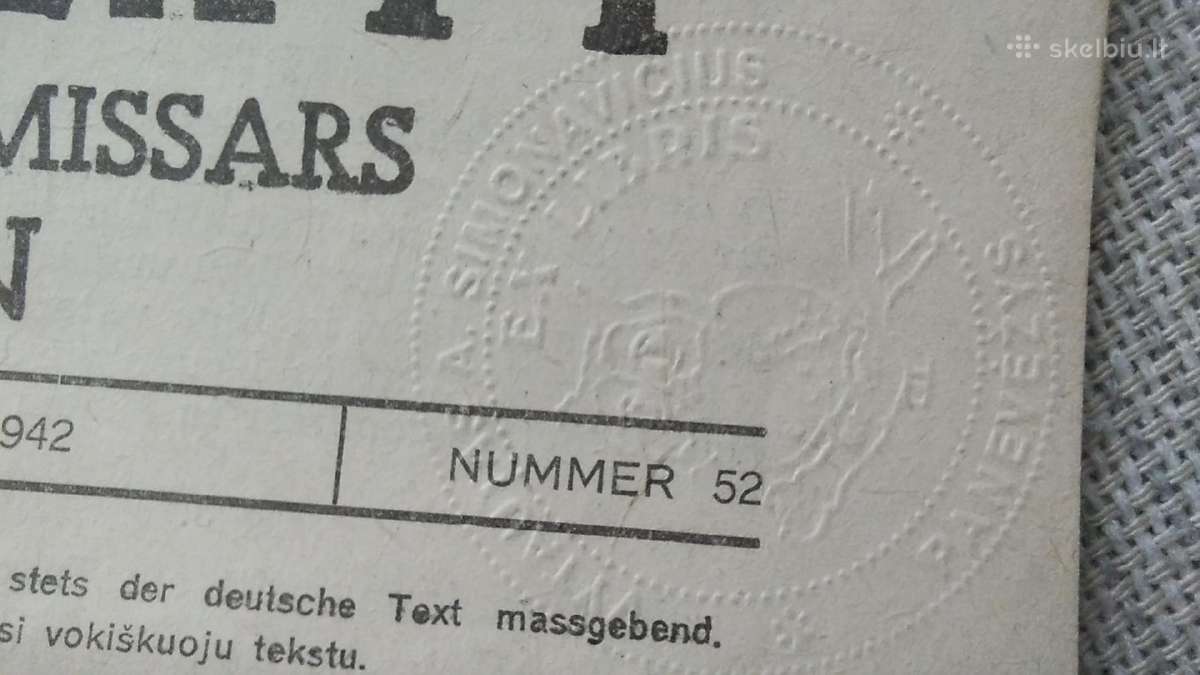1942 m. Reichs komisaro nutarimai Kaune - nuotraukos Nr. 3