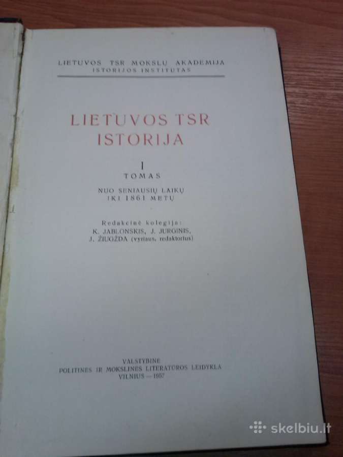 Knyga.lietuvos istorija.1957m