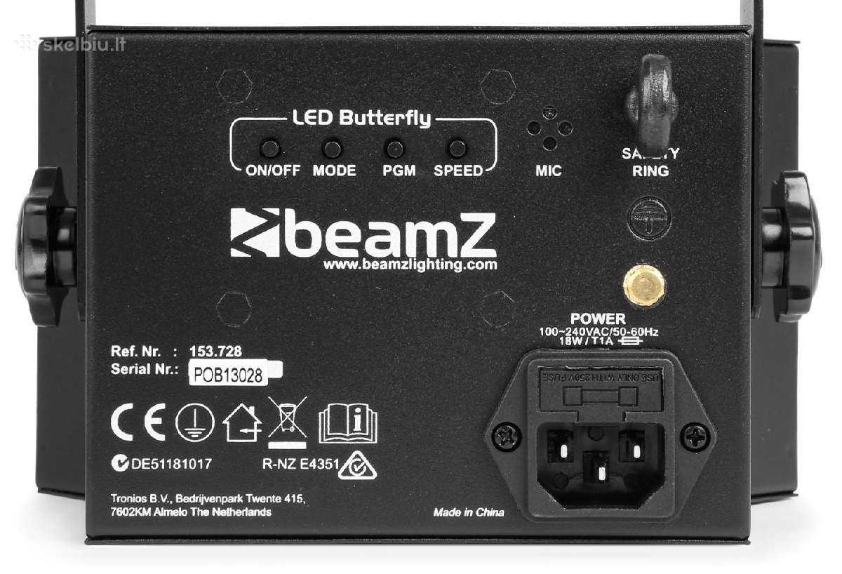 Beamz LED Butterfly su stroboskopu - nuotraukos Nr. 2