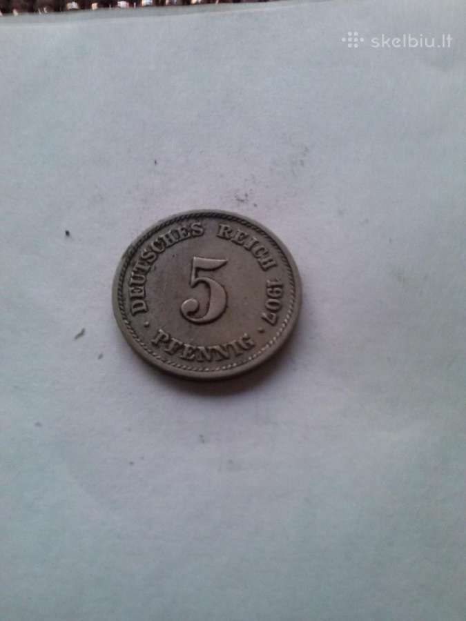 Monetos. 5 pfennig 1907m