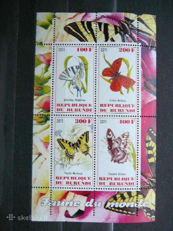 Drugeliai Burundis 2011 svarus g325a