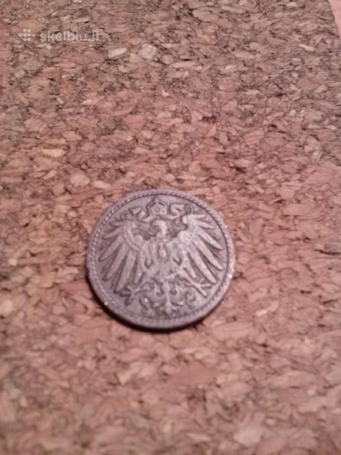 Moneta.5 pfennig 1910m - nuotraukos Nr. 2
