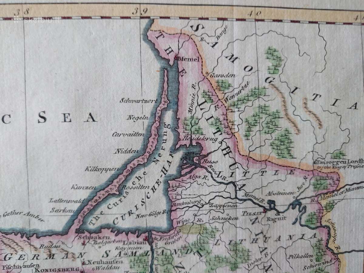 Originalus 1762 m. Prūsijos žemėlapis - nuotraukos Nr. 2