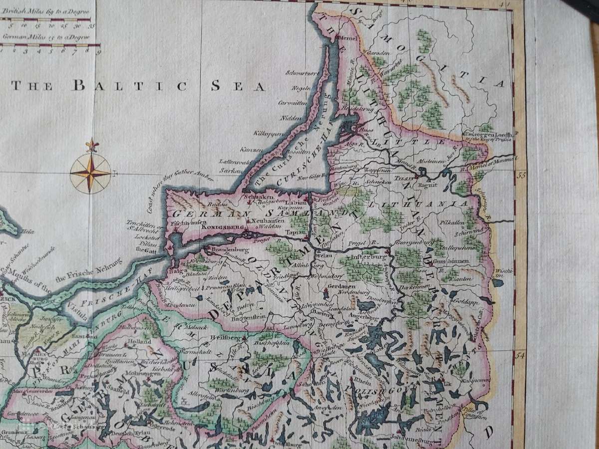 Originalus 1762 m. Prūsijos žemėlapis - nuotraukos Nr. 3