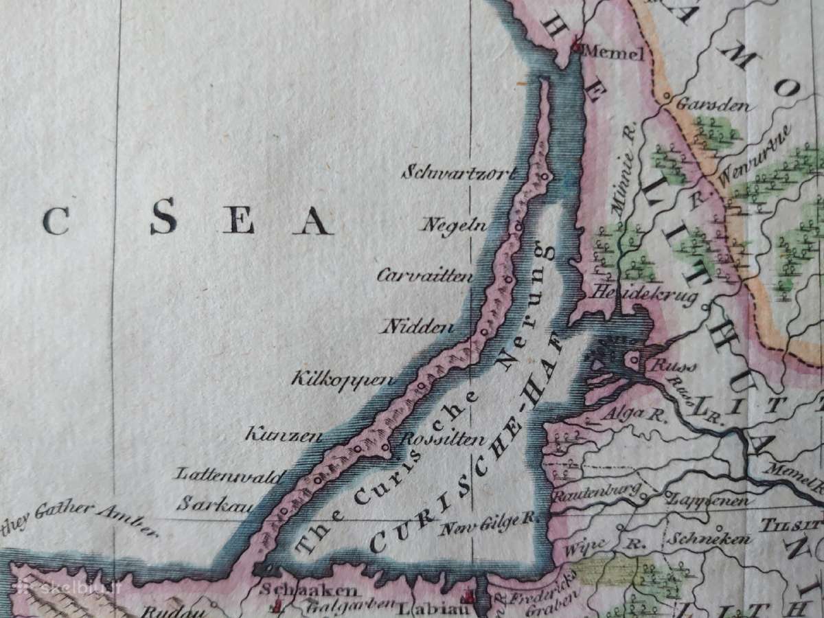Originalus 1762 m. Prūsijos žemėlapis - nuotraukos Nr. 8