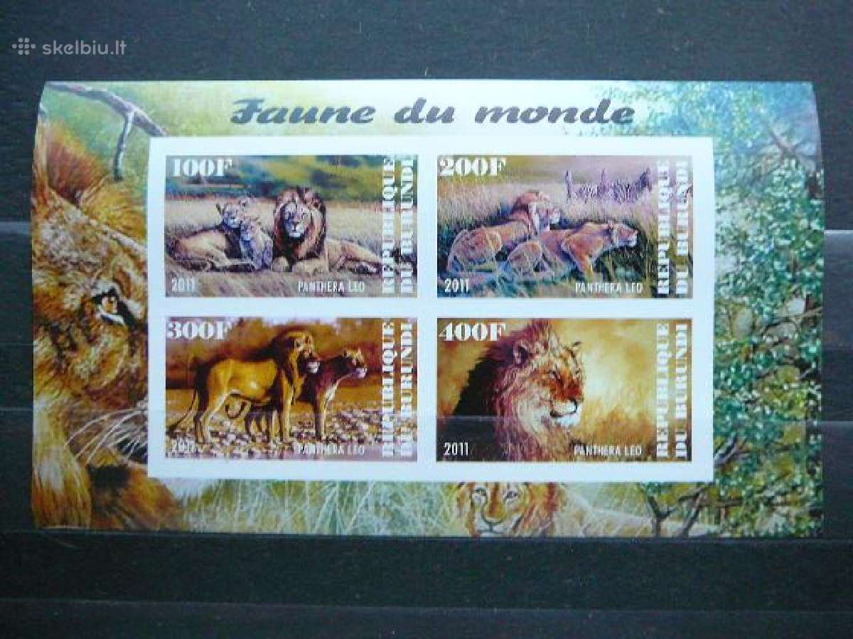 Liutai Kates laukines Burundis 2011 svarus j221a/b - nuotraukos Nr. 2