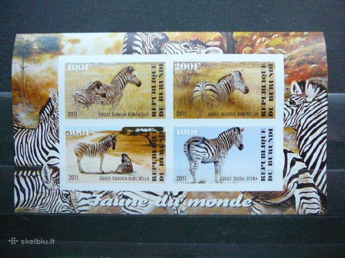 Zebrai Burundis 2011 svarus j220a/b - nuotraukos Nr. 2