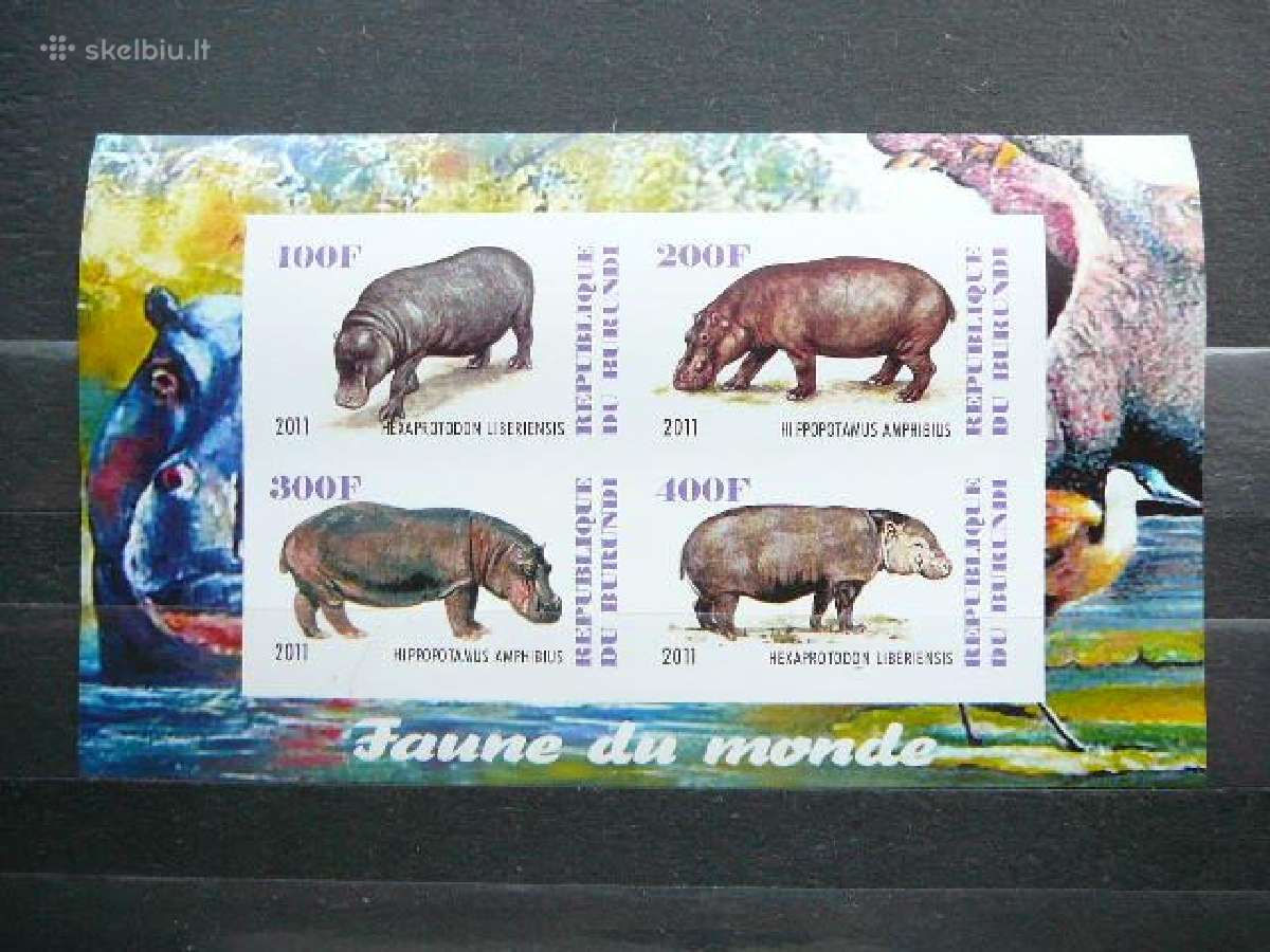 Begemotai Burundis 2011 svarus j212a/b - nuotraukos Nr. 2