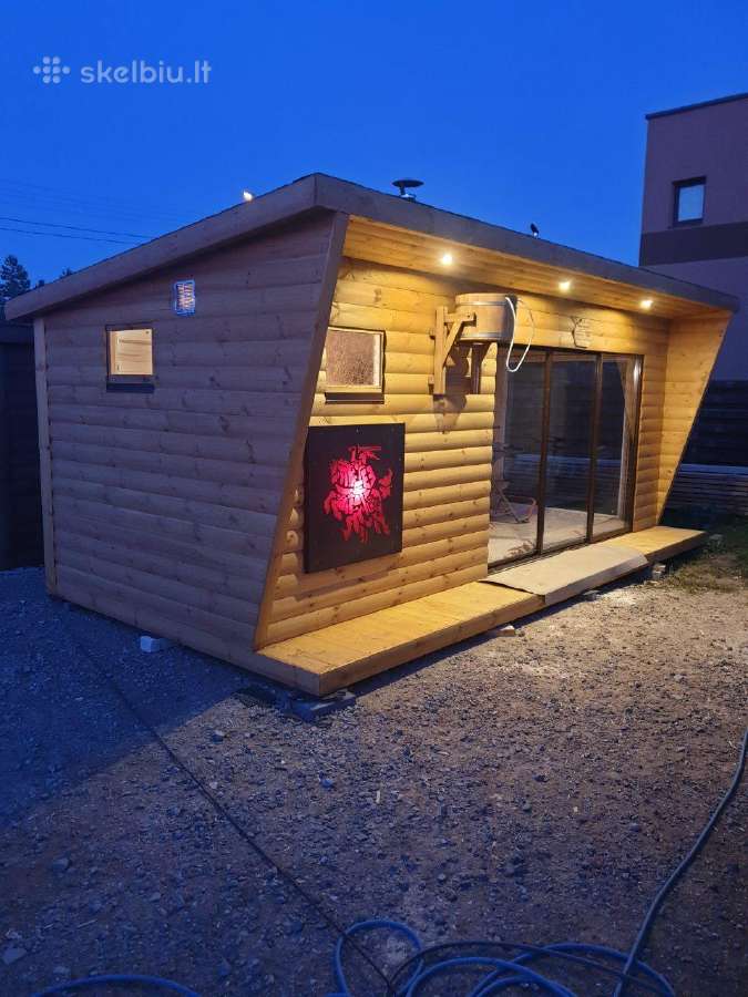 Karkasinė Pirtis 3x6 Kubilai su LED apšvietimu - nuotraukos Nr. 14