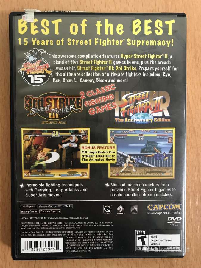Street fighter anniversary collection ps2 Ntsc-u/c - nuotraukos Nr. 2