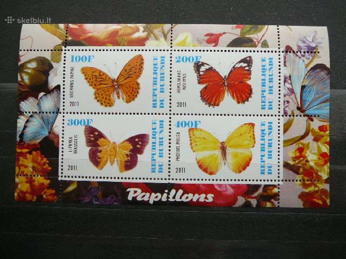 Drugeliai Burundis 2011 4xklb. svarus j213/6a - nuotraukos Nr. 4