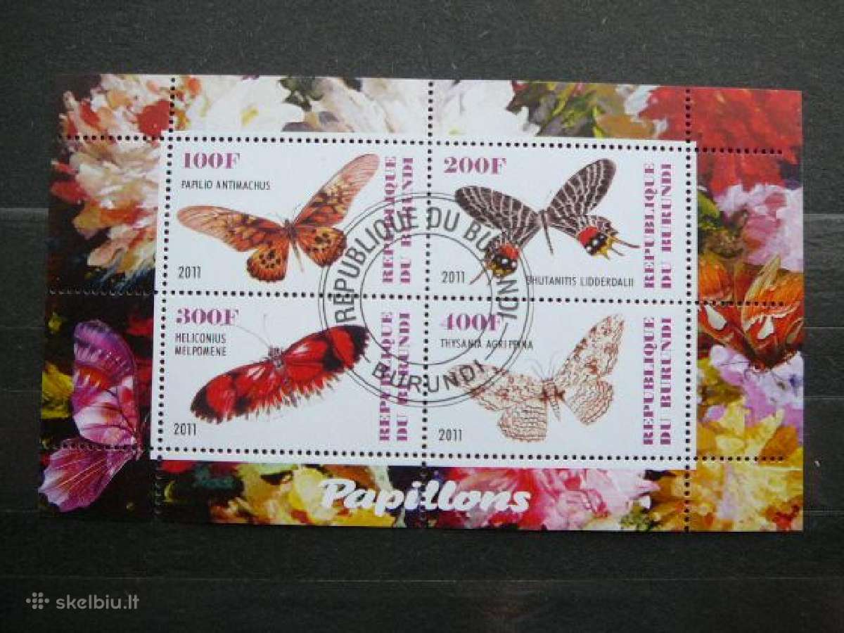 Drugeliai Burundis 2011 4xklb. antsp. j213/6 - nuotraukos Nr. 2