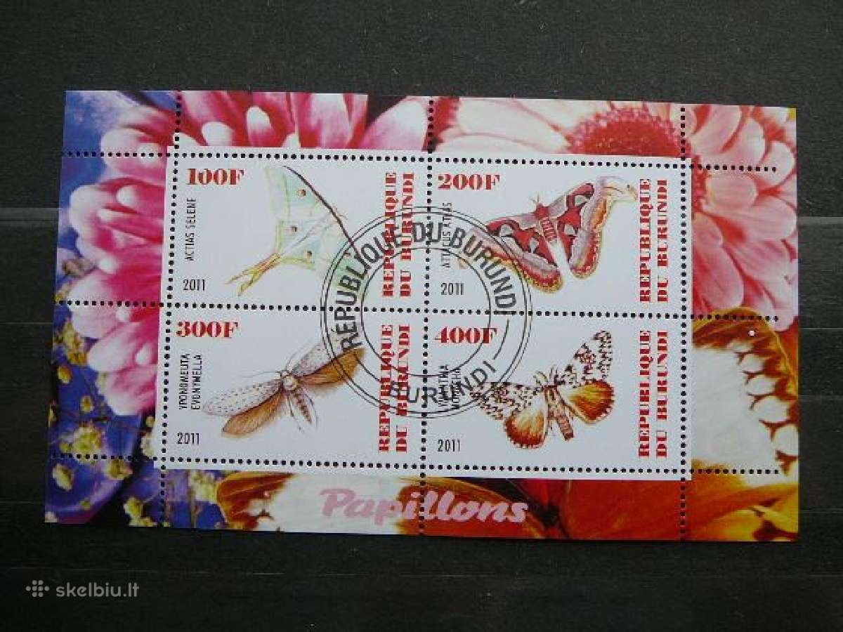 Drugeliai Burundis 2011 4xklb. antsp. j213/6 - nuotraukos Nr. 3