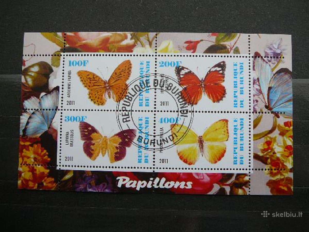 Drugeliai Burundis 2011 4xklb. antsp. j213/6 - nuotraukos Nr. 4