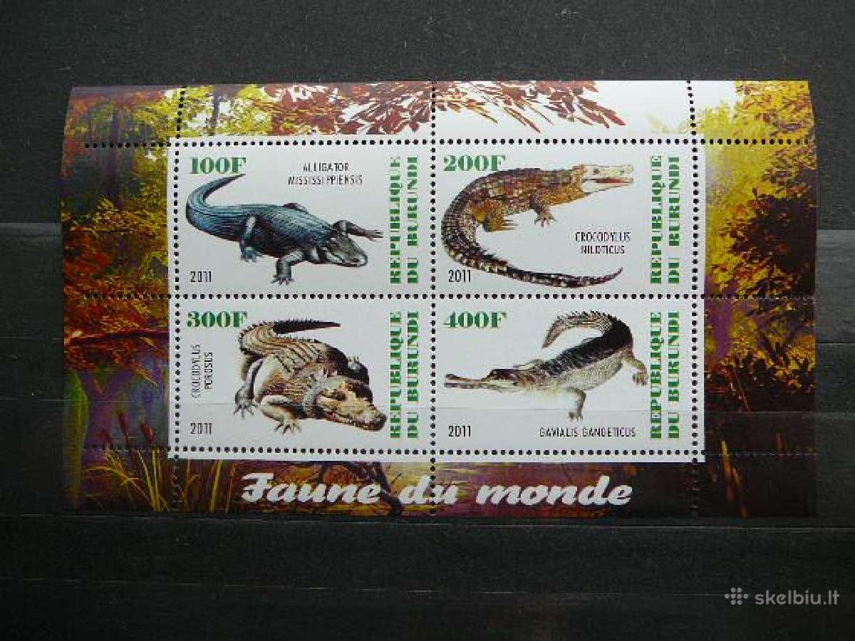 Krokodilai Burundis 2011 2xklb. svarus j211a/b