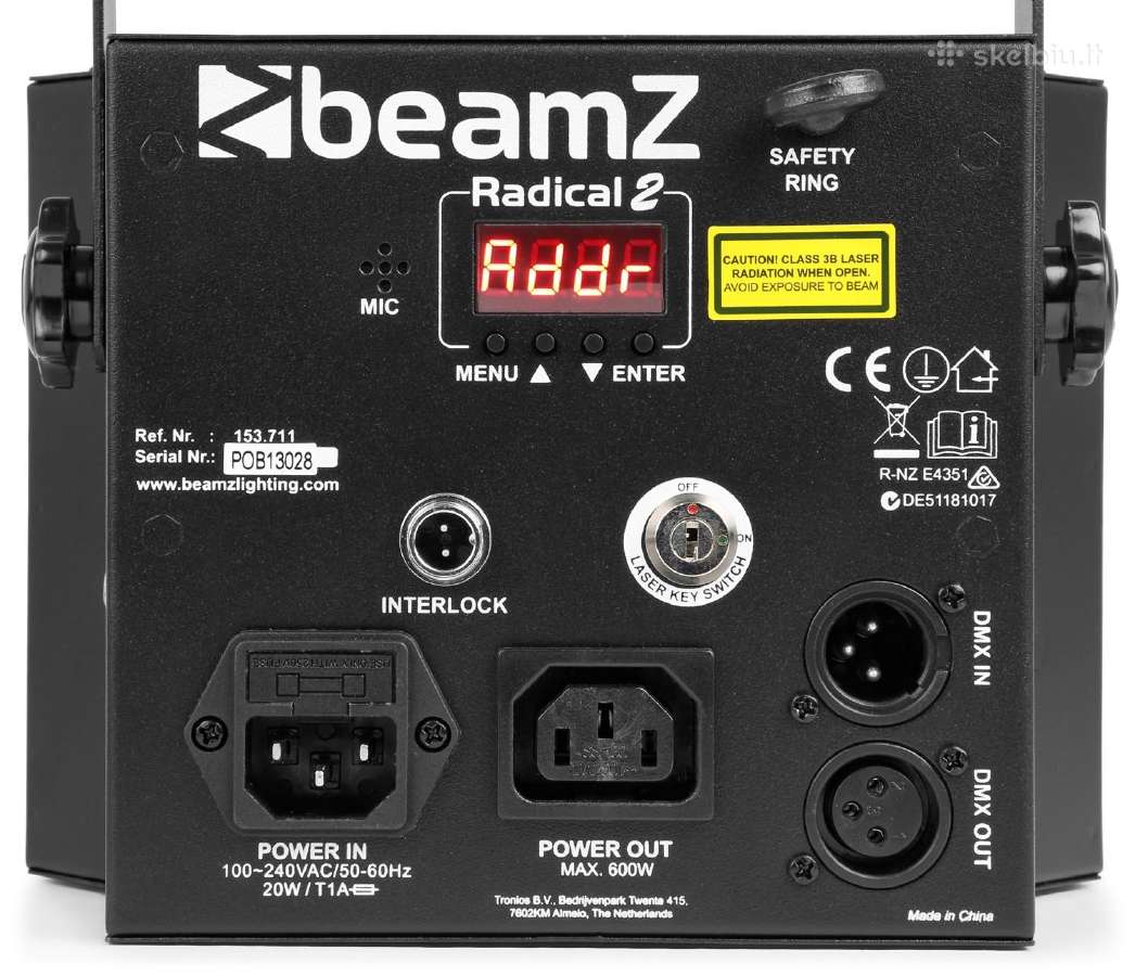 Beamz Radical II LED Derby with laser Rg and strob - nuotraukos Nr. 7