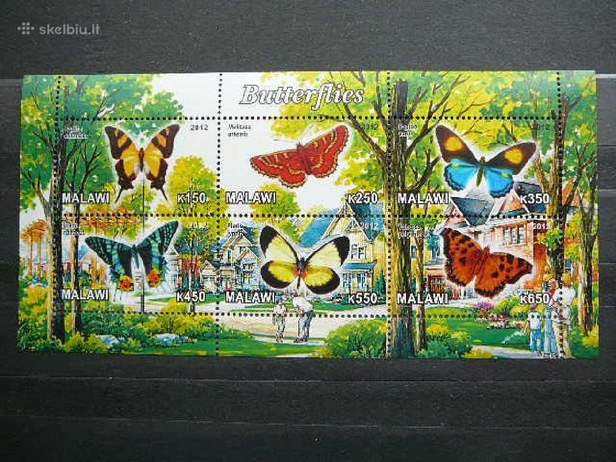 Drugeliai Malavis 2012 6xklb. svarus g579/1a/b - nuotraukos Nr. 3