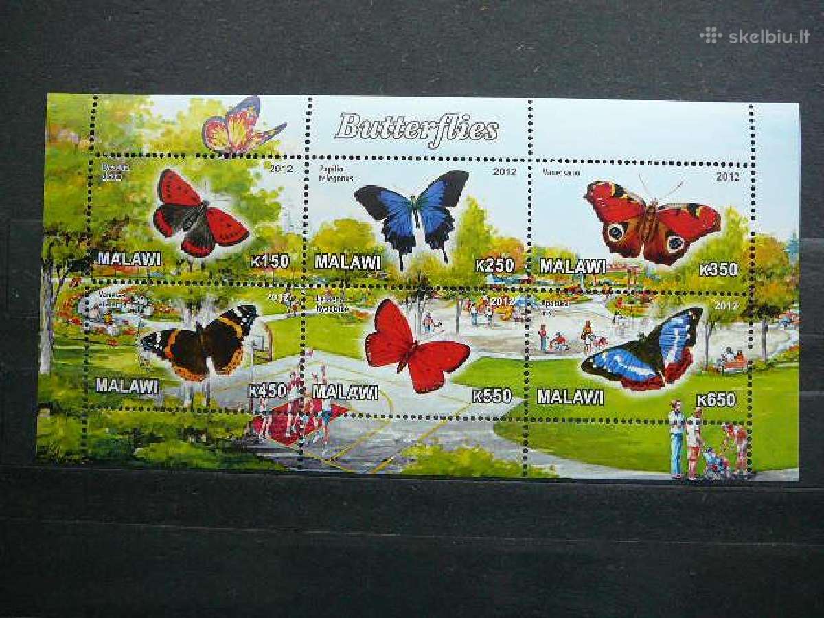 Drugeliai Malavis 2012 6xklb. svarus g579/1a/b - nuotraukos Nr. 5