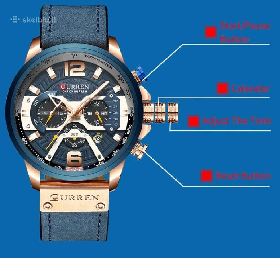 Laikrodis Curren Chronograph, vyriškas, kvarc - nuotraukos Nr. 2