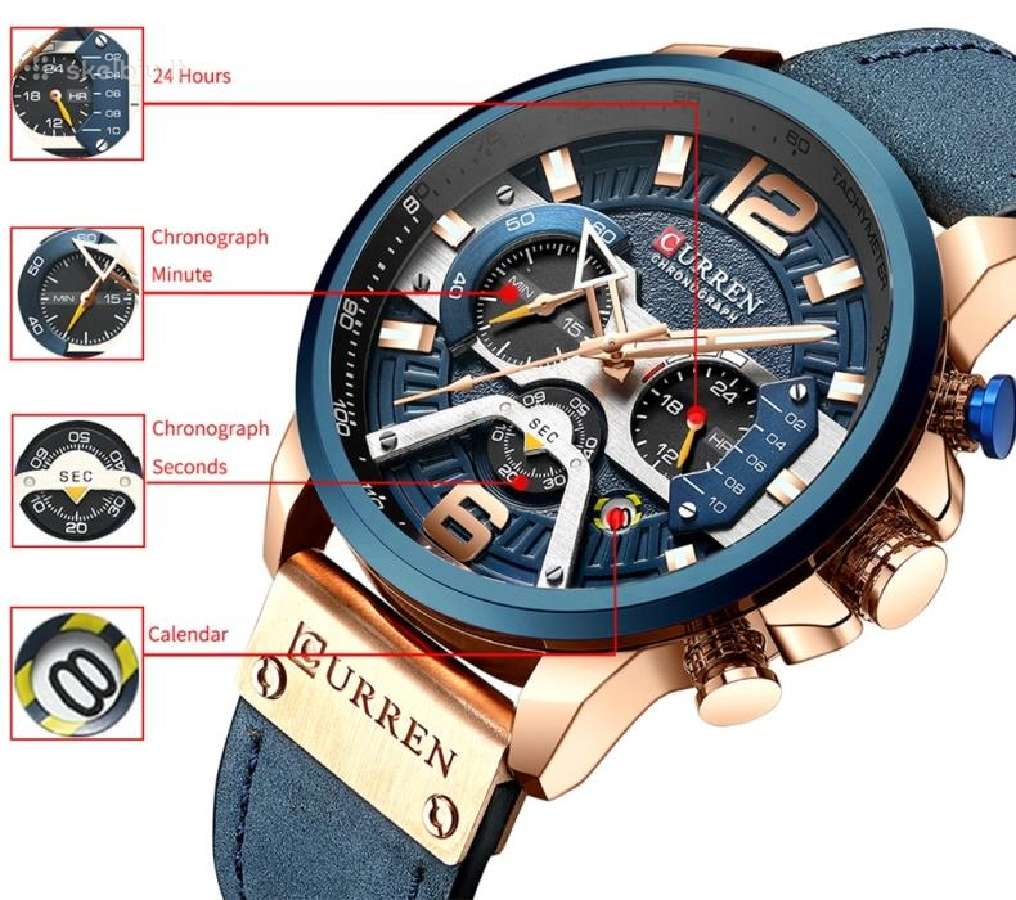Laikrodis Curren Chronograph, vyriškas, kvarc - nuotraukos Nr. 3