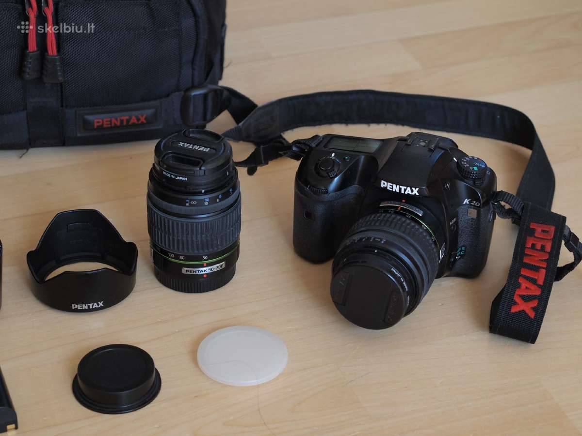Veidrodinis Pentax K20d su 2 objektyvais ir kuprin - nuotraukos Nr. 2