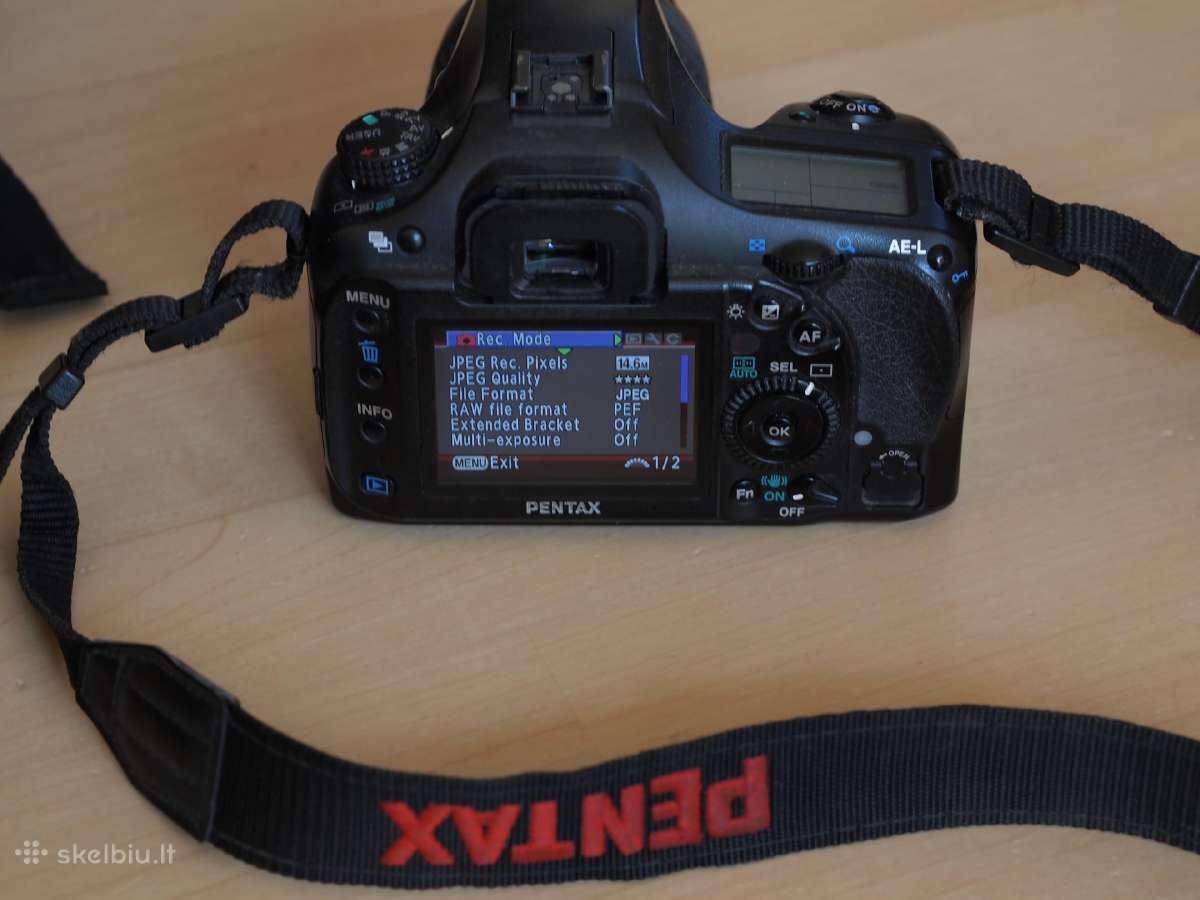 Veidrodinis Pentax K20d su 2 objektyvais ir kuprin - nuotraukos Nr. 4