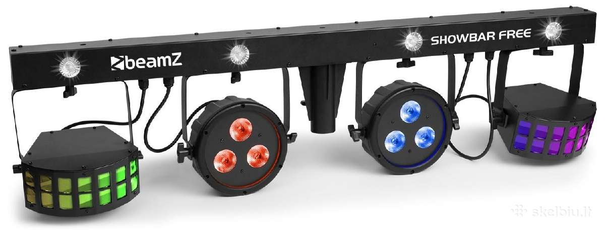 Beamz Showbar Free 2x Par, 2x Derby and Strobe