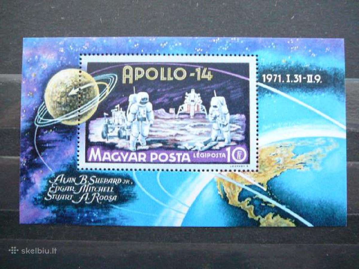 Kosmosas Vengrija Apolo14 Mnh v2661