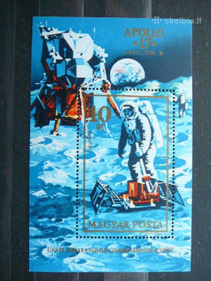 Kosmosas Apollo17 Vengrija Mnh v2832