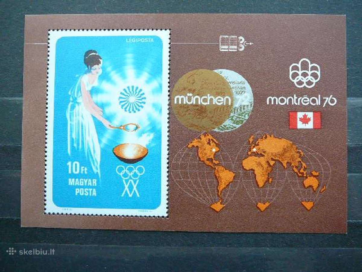 Olimpines Vengrija 1973 blokas svarus Mnh v2854